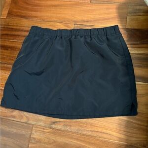 Black‎ open edit Mini Skirt with pockets (0501)
